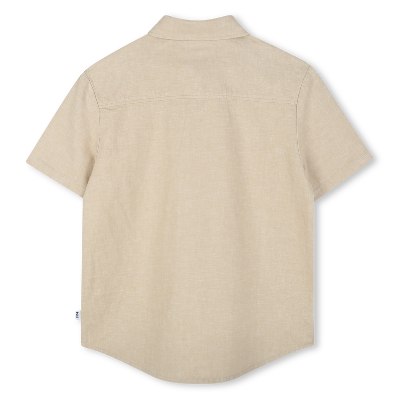 Weites Baumwollhemd mit Leinen BOSS 
                        BOY