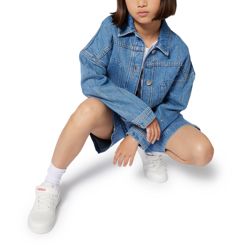 Gestreifte Jeansjacke HUGO 
                        GIRL