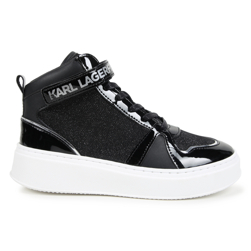 High-Top-Sneaker aus Leder KARL LAGERFELD KIDS 
                        GIRL