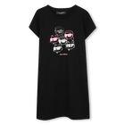 Kurz&auml;rmeliges kleid, SCHWARZ, hi-res