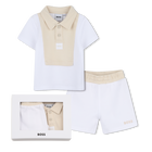 Polo + shorts set, WEISS, hi-res