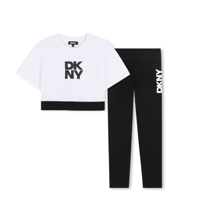 SET AUS T-SHIRT UND LEGGINGS DKNY GIRL