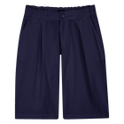 Einfarbige Baumwoll-Bermudas, MARINE, hi-res