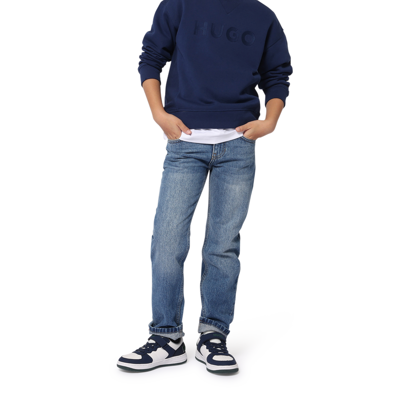 Gerade Jeans aus Baumwolle HUGO 
                        BOY