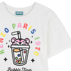 Kleid mit gl&auml;nzendem print KENZO KIDS 
                    GIRL