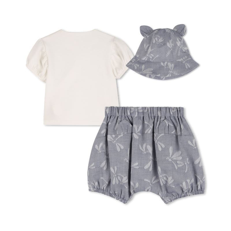 T-SHIRT, BUCKET HAT UND LATZHOSE KENZO KIDS 
                        GIRL