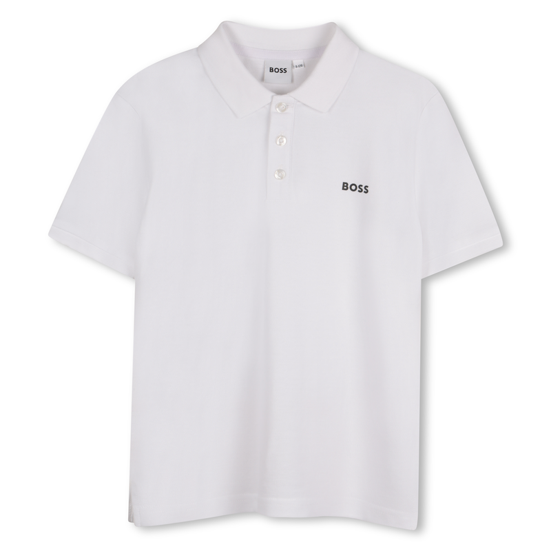 Baumwoll-Poloshirt mit Logo BOSS 
                        BOY