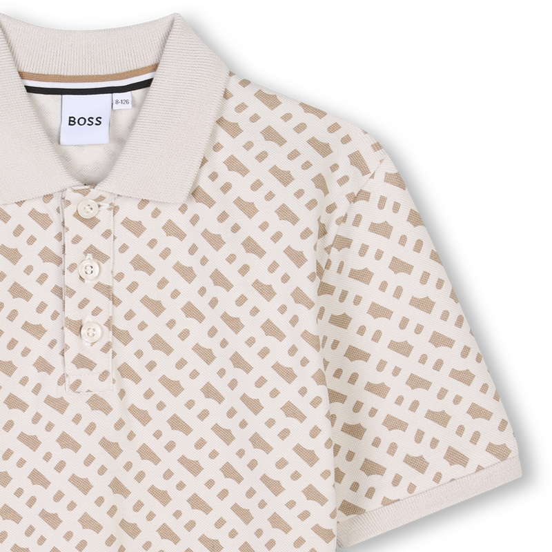 Gerades Poloshirt mit Print BOSS 
                        BOY