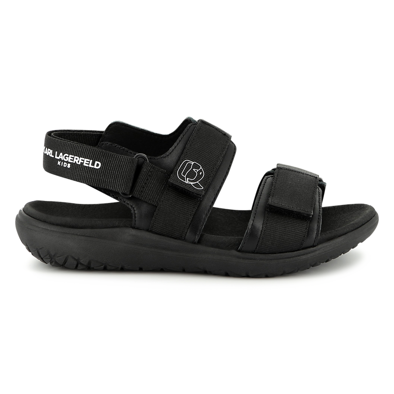 Ledersandalen mit Klett KARL LAGERFELD KIDS 
                        BOY
