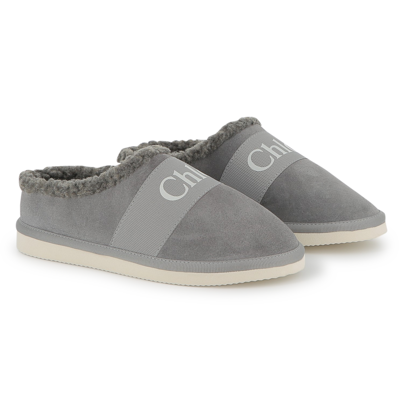 Hausschuhe aus Rindsveloursleder CHLOE 
                        GIRL