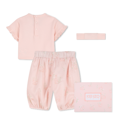 SET AUS T-SHIRT, PYJAMA UND STIRNBAND KENZO KIDS GIRL