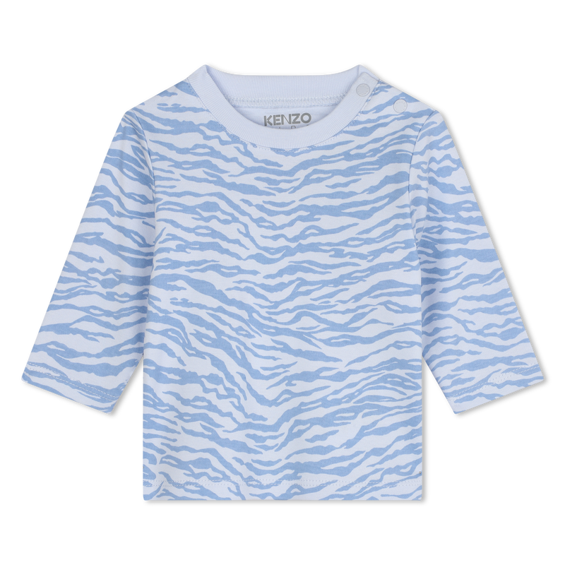 T-Shirt und Baumwoll-Latzhose KENZO KIDS 
                        BOY