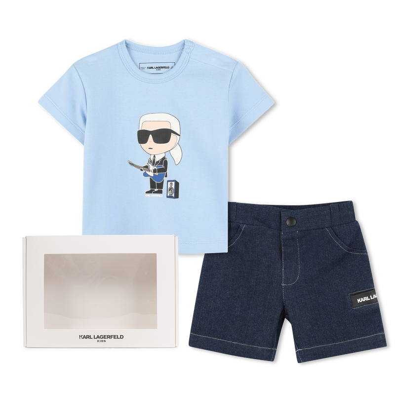 Set aus T-Shirt und Bermudas KARL LAGERFELD KIDS 
                        BOY