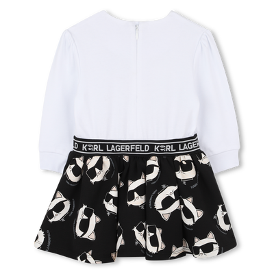 Lang&auml;rmeliges Kleid KARL LAGERFELD KIDS GIRL