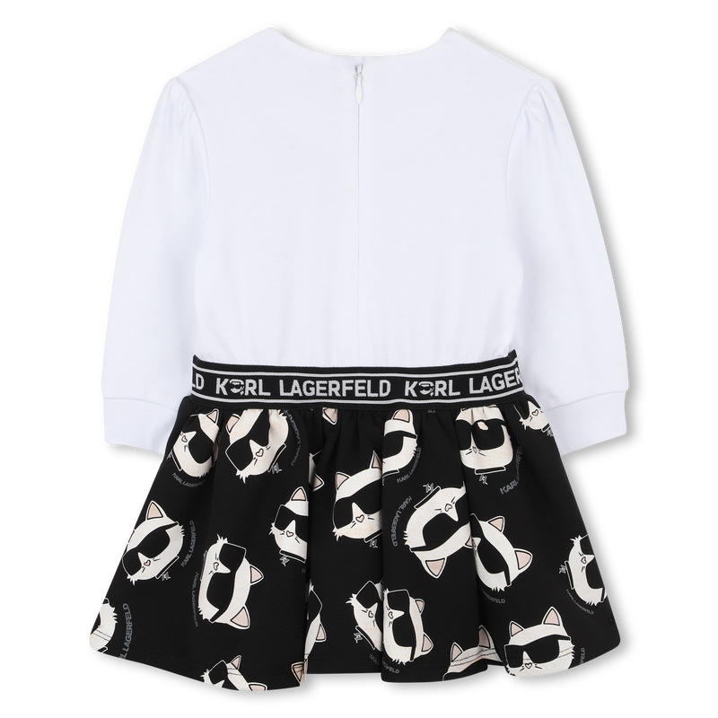 Lang&auml;rmeliges Kleid KARL LAGERFELD KIDS 
                        GIRL