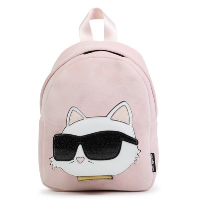 Kleiner Velours-Rucksack KARL LAGERFELD KIDS GIRL