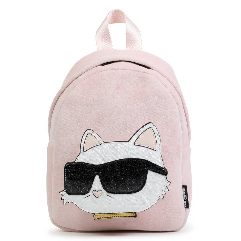Kleiner Velours-Rucksack KARL LAGERFELD KIDS 
                        GIRL