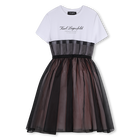 Kurz&auml;rmeliges formelles kleid KARL LAGERFELD KIDS 
                    GIRL