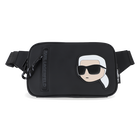 Bauchtasche aus beschichtetem Textil mit Gummieffe KARL LAGERFELD KIDS 
                    BOY