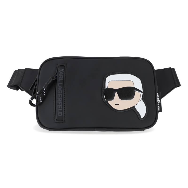 Bauchtasche aus beschichtetem Textil mit Gummieffe KARL LAGERFELD KIDS 
                        BOY