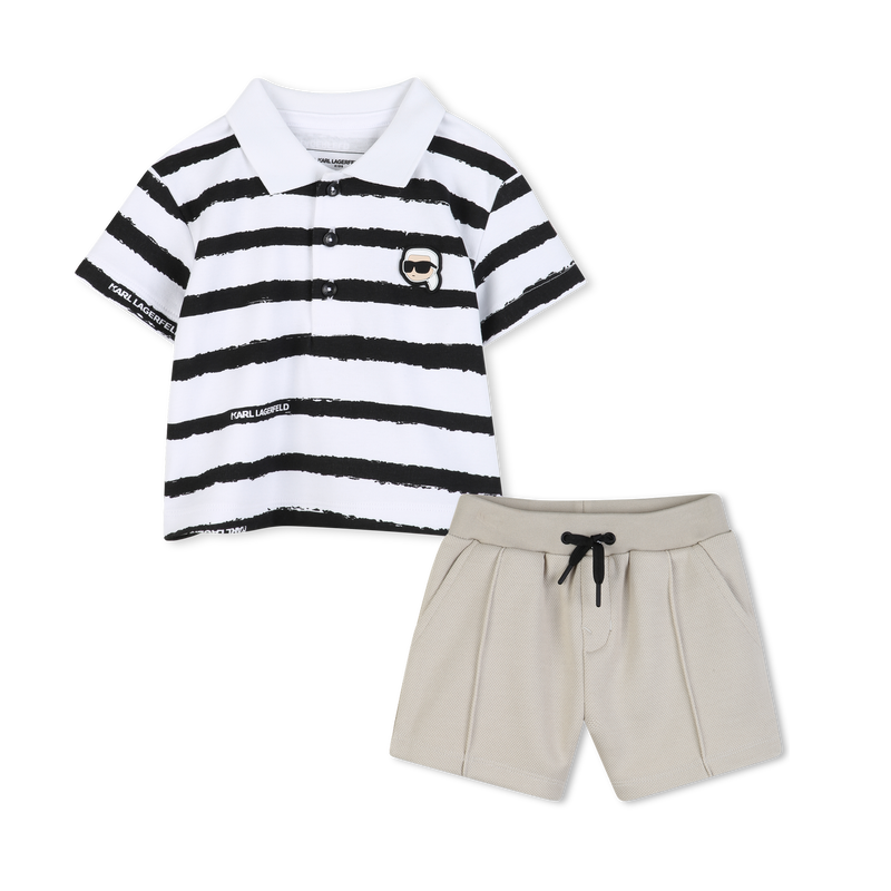 POLO- UND SHORTS-SET KARL LAGERFELD KIDS 
                        BOY