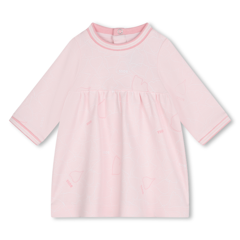 Kleid mit gestreiftem Rippbund BOSS 
                        GIRL