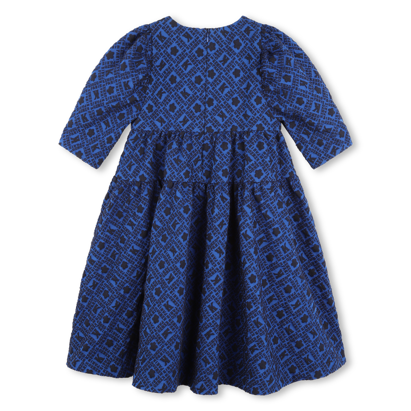 Gemustertes Kleid mit Raffung KENZO KIDS 
                        GIRL