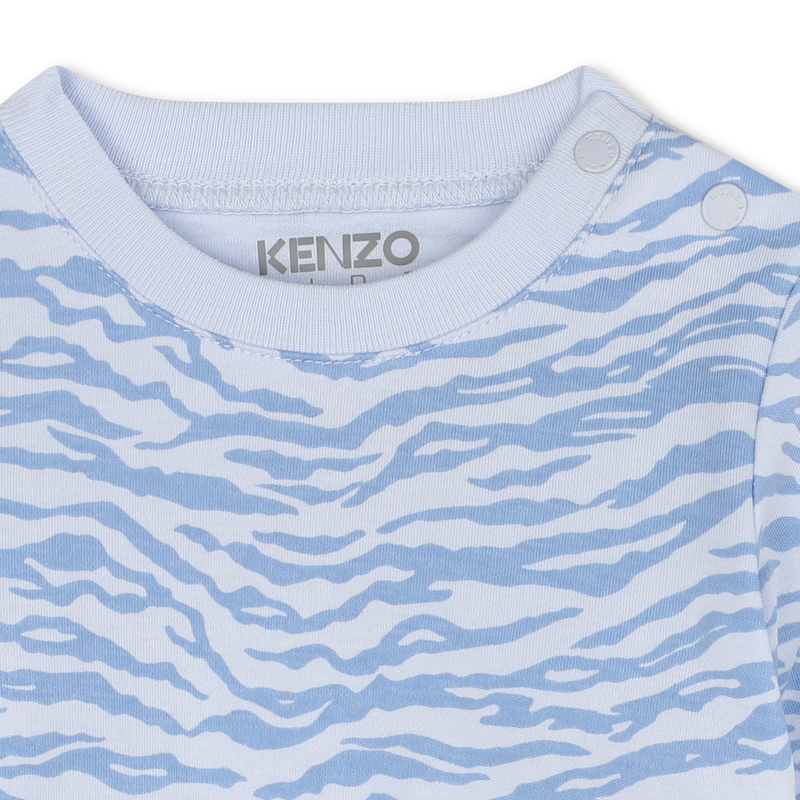 T-Shirt und Baumwoll-Latzhose KENZO KIDS 
                        BOY