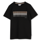 T-Shirt aus Baumwolle, SCHWARZ, hi-res
