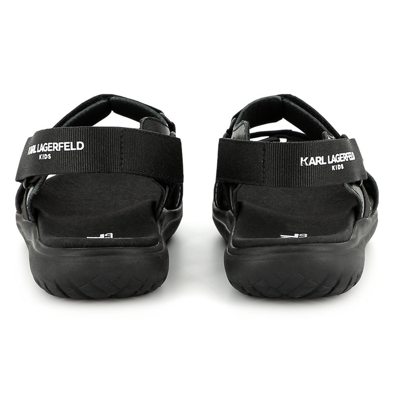 Ledersandalen mit Klett KARL LAGERFELD KIDS 
                        BOY