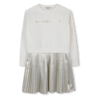 Lang&auml;rmeliges Kleid aus Bi-Material MICHAEL KORS 
                    GIRL