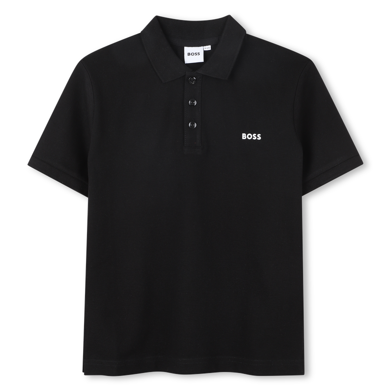Baumwoll-Poloshirt mit Logo BOSS 
                        BOY