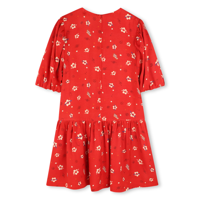 Kleid mit kurzen Puff&auml;rmeln KENZO KIDS 
                        GIRL