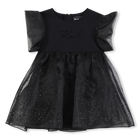 Kurz&auml;rmeliges Kleid KARL LAGERFELD KIDS 
                    GIRL