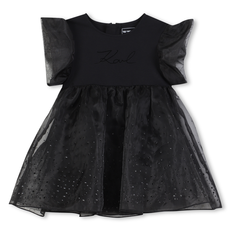 Kurz&auml;rmeliges Kleid KARL LAGERFELD KIDS 
                        GIRL