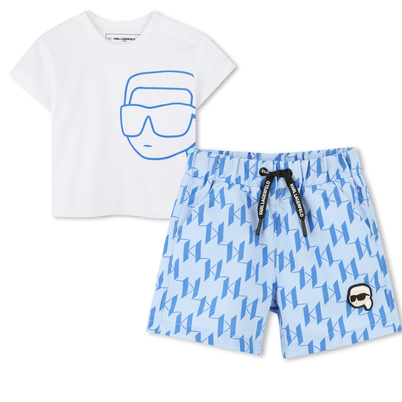 Set aus Shorts &amp; T-Shirt KARL LAGERFELD KIDS 
                        BOY