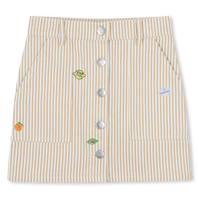 Baumwoll-Rock mit Aufn&auml;hern KENZO KIDS GIRL