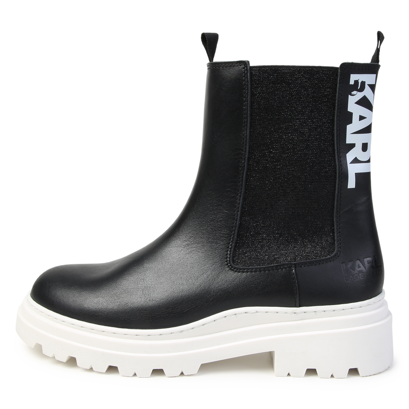 Leder-Stiefeletten KARL LAGERFELD KIDS 
                        GIRL
