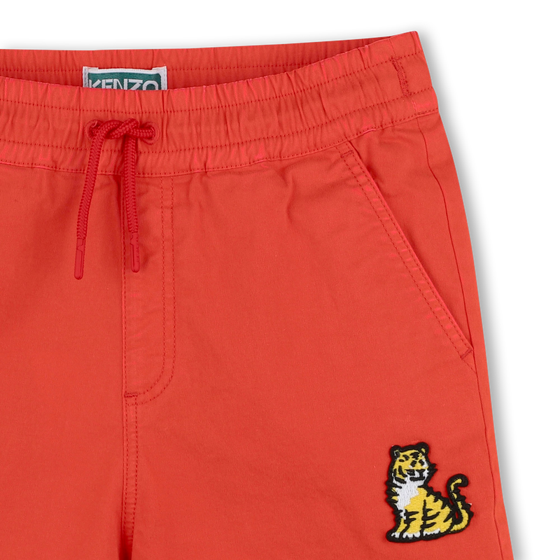 Baumwoll-Bermudas mit Badge KENZO KIDS 
                        BOY