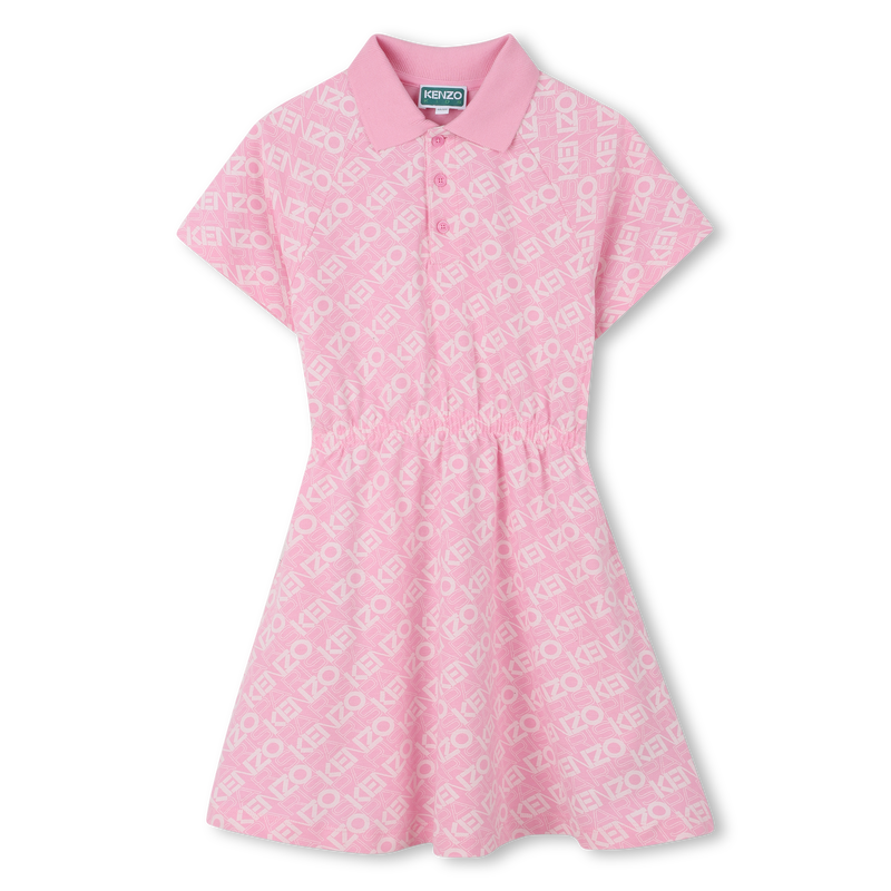Kurzarm-Kleid mit Polokragen KENZO KIDS 
                        GIRL