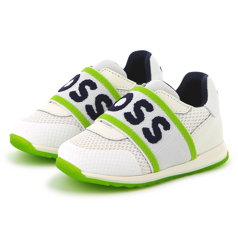 Ledersneaker mit Mesh BOSS 
                        BOY