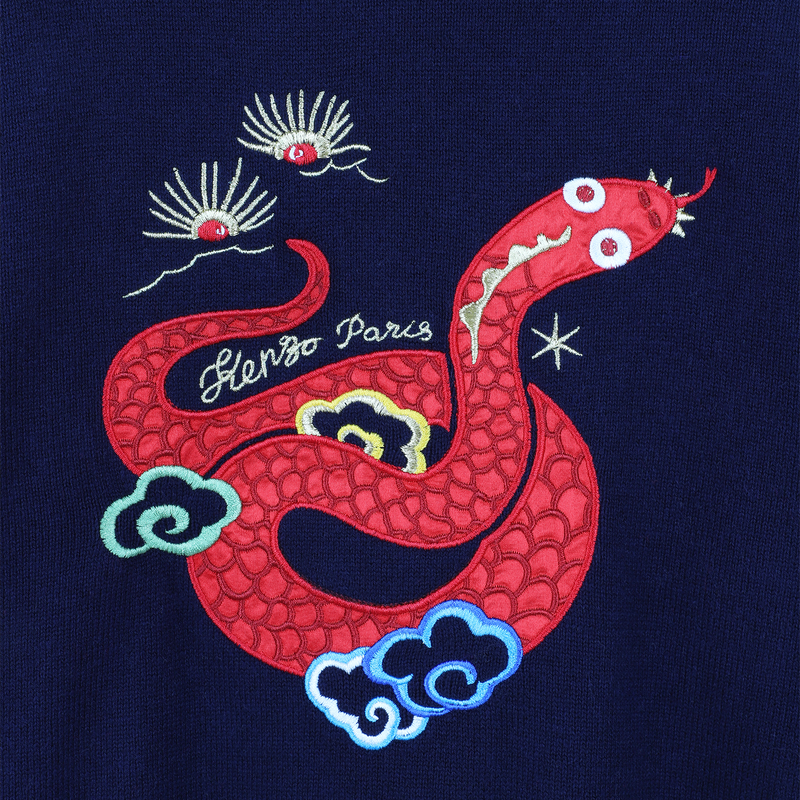 Strickpullover mit Stickereien KENZO KIDS 
                        GIRL