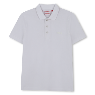 Kurz&auml;rmliges Piqu&eacute;-Poloshirt HUGO BOY
