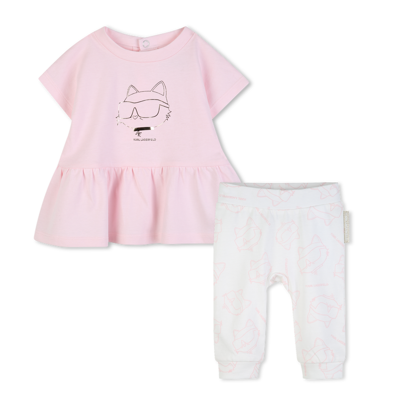 KLEID UND LEGGINGS SET KARL LAGERFELD KIDS 
                        GIRL