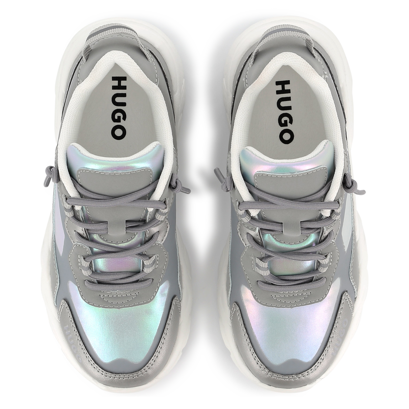 Schn&uuml;rsneakers aus Materialmix HUGO 
                        GIRL