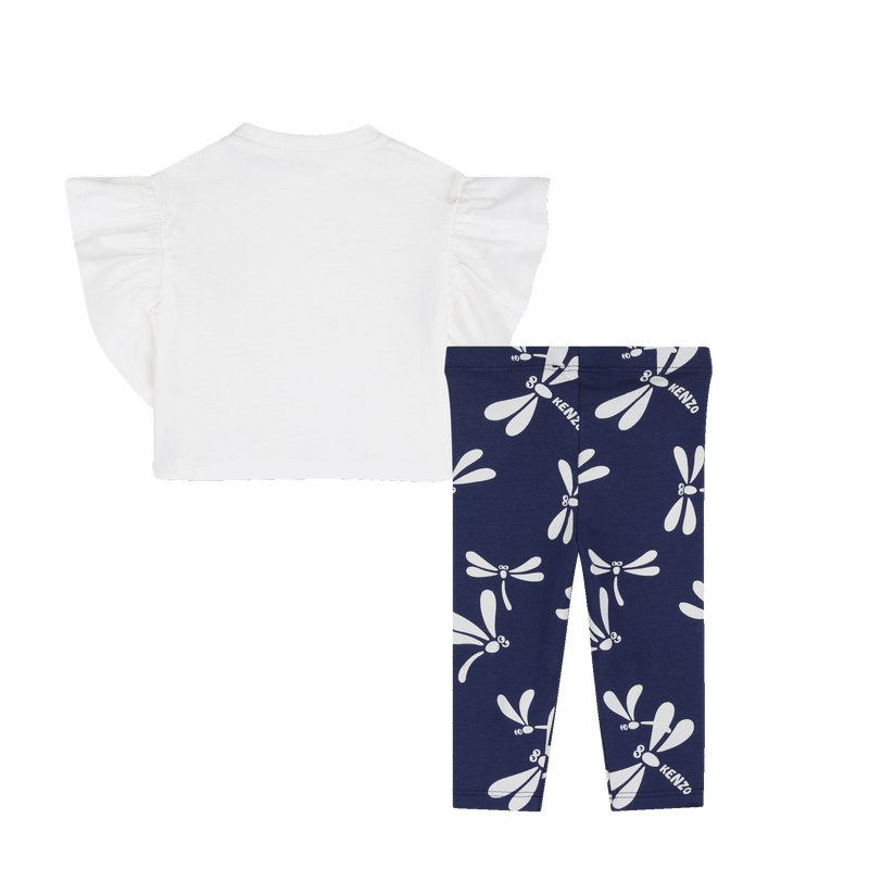 SET AUS T-SHIRT UND LEGGINGS KENZO KIDS 
                        GIRL