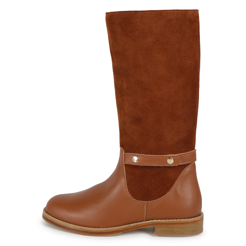 Stiefel aus zwei Lederarten CHLOE 
                        GIRL