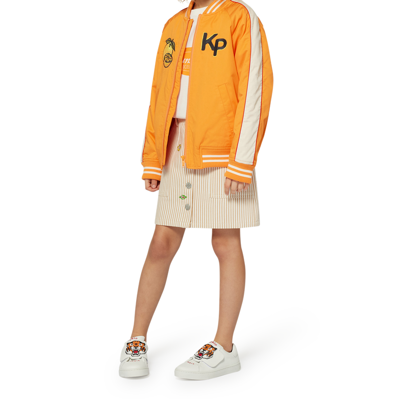 Baumwoll-Rock mit Aufn&auml;hern KENZO KIDS 
                        M&Auml;DCHEN