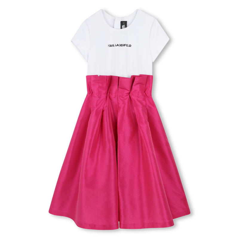 Elegantes Kleid aus Seidentaft KARL LAGERFELD KIDS 
                        GIRL