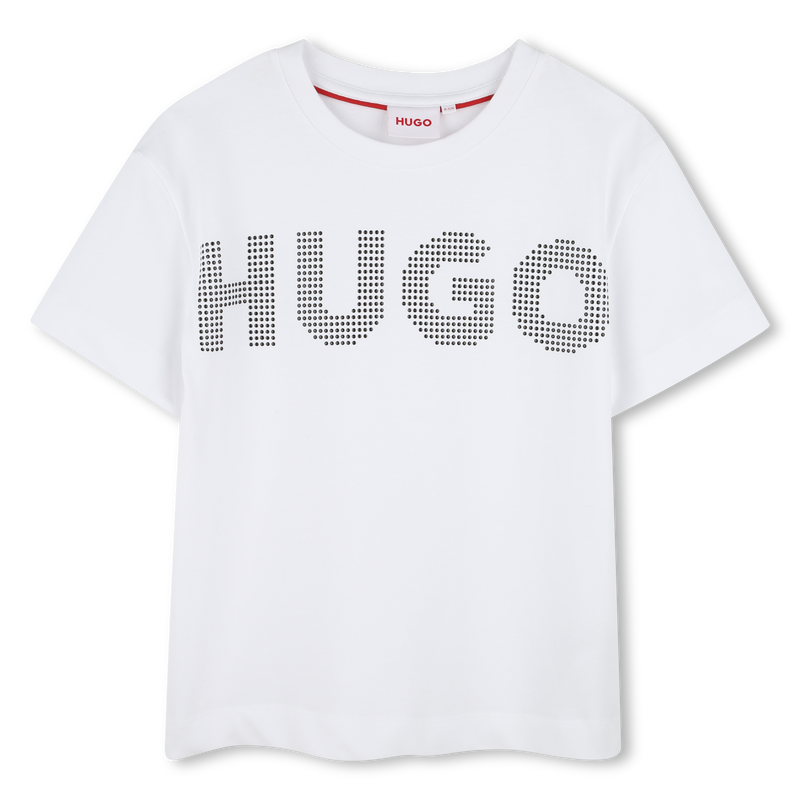 T-Shirt mit Nieten-Logo HUGO 
                        GIRL
